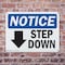 Signmission Step Down (Down Arrow), 10 in W x Rectangle, Aluminum OS-2PACK-NS-A-710-L-18458 - alternate 5